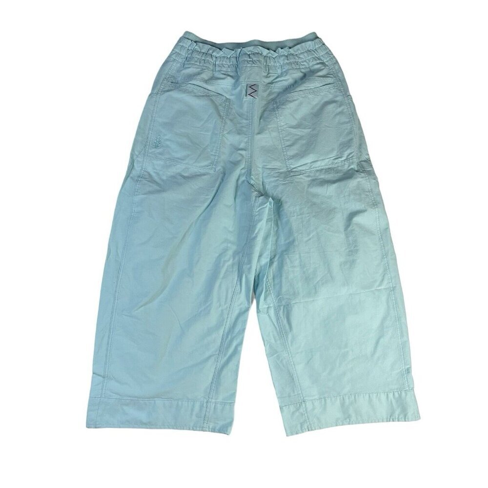 Free People Fresh Start Light Blue Wide Leg Crop Parachute Utility Pants NWOT - Picture 5 of 6